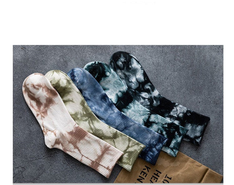 Miss June’s | Dye socks｜Creative | Colorful | Cool | Patterned | Designed | Unisex | Gift Idea | Casual | Stylish | Comfortable|Women| Men