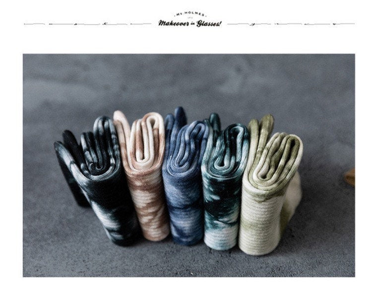 Miss June’s | Dye socks｜Creative | Colorful | Cool | Patterned | Designed | Unisex | Gift Idea | Casual | Stylish | Comfortable|Women| Men
