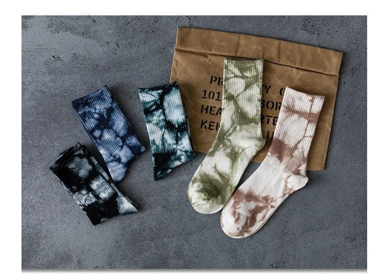 Miss June’s | Dye socks｜Creative | Colorful | Cool | Patterned | Designed | Unisex | Gift Idea | Casual | Stylish | Comfortable|Women| Men