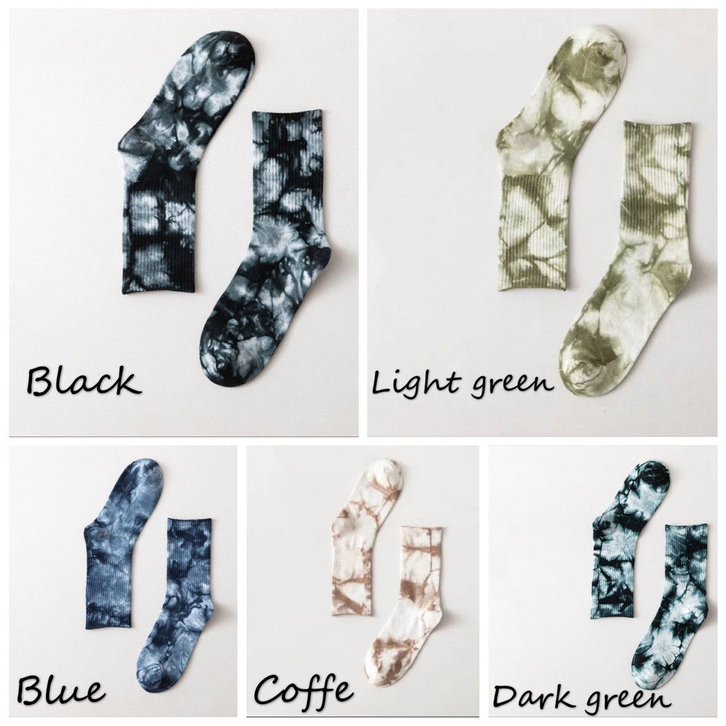 Miss June’s | Dye socks｜Creative | Colorful | Cool | Patterned | Designed | Unisex | Gift Idea | Casual | Stylish | Comfortable|Women| Men
