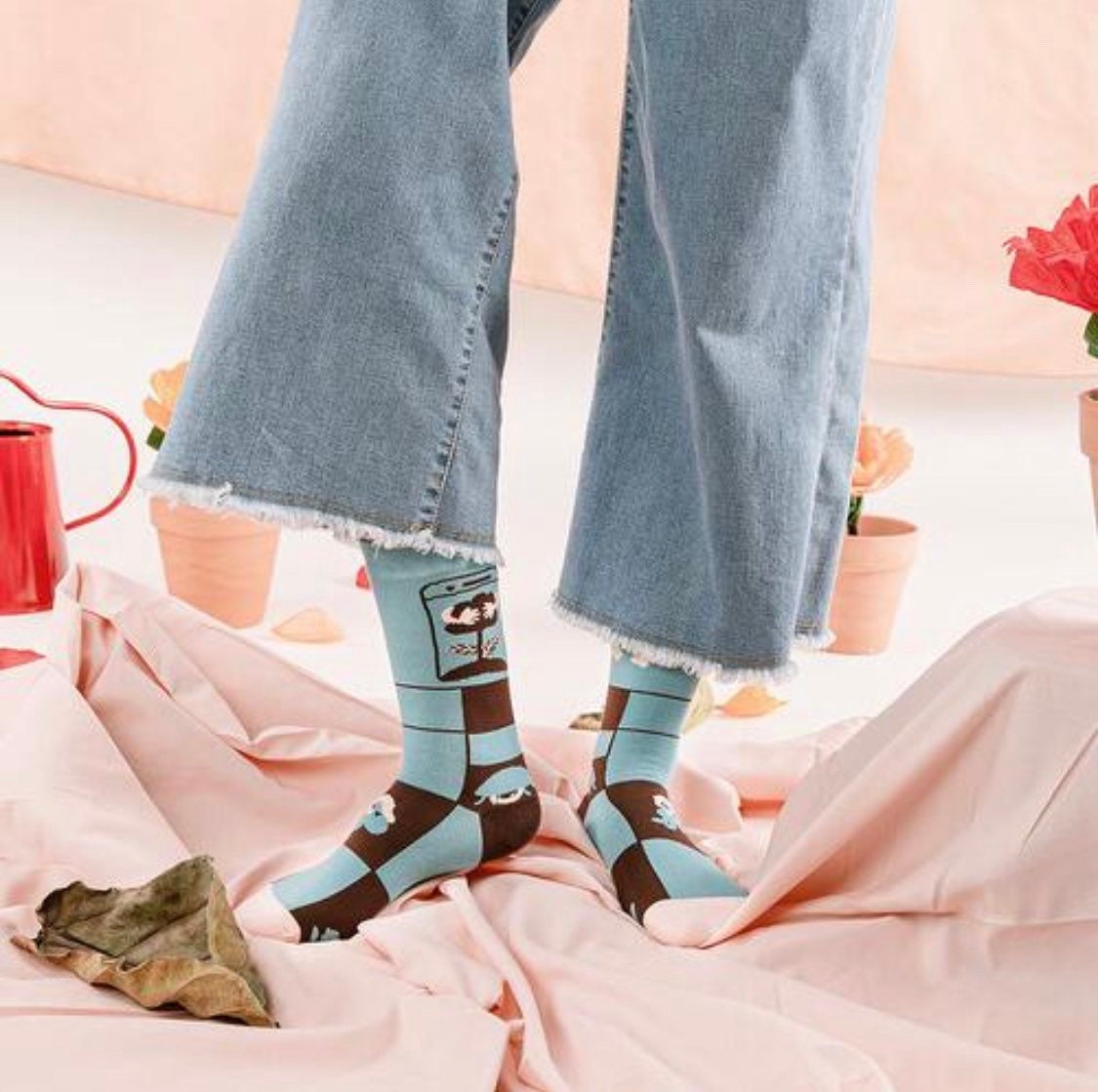 Miss June’s| 1 pair cotton socks｜Creative | Colorful | Cool | Patterned | Designed | Unisex | Gift Idea | Casual | Art | Comfortable｜Funny｜