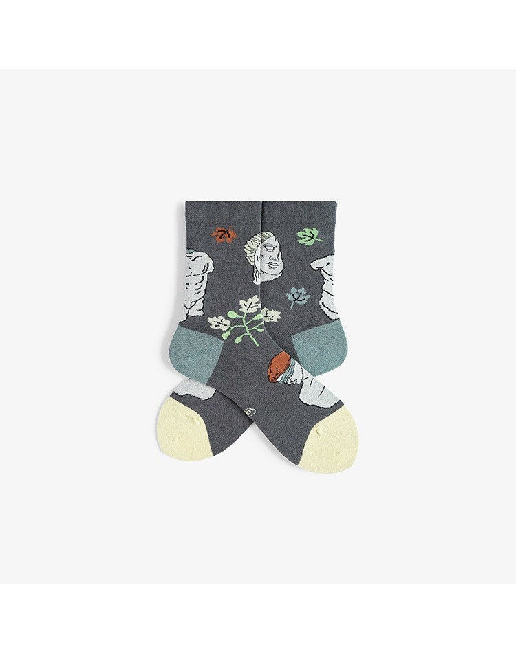 Miss June’s｜1 Pair designer cotton socks| Creative| Colorful | Cool | Patterned | Geometric socks| Unisex socks | Casual |Art socks