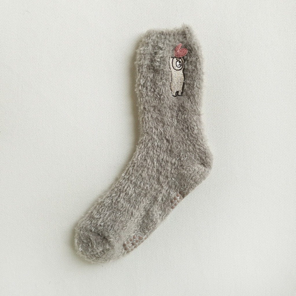 Miss June’s | Women’s | 1 pair | Floor socks | Cute | Fuzzy | Home wear | Warm | Soft | Gift Idea | Casual | Cozy| Animals| Comfort | Winter