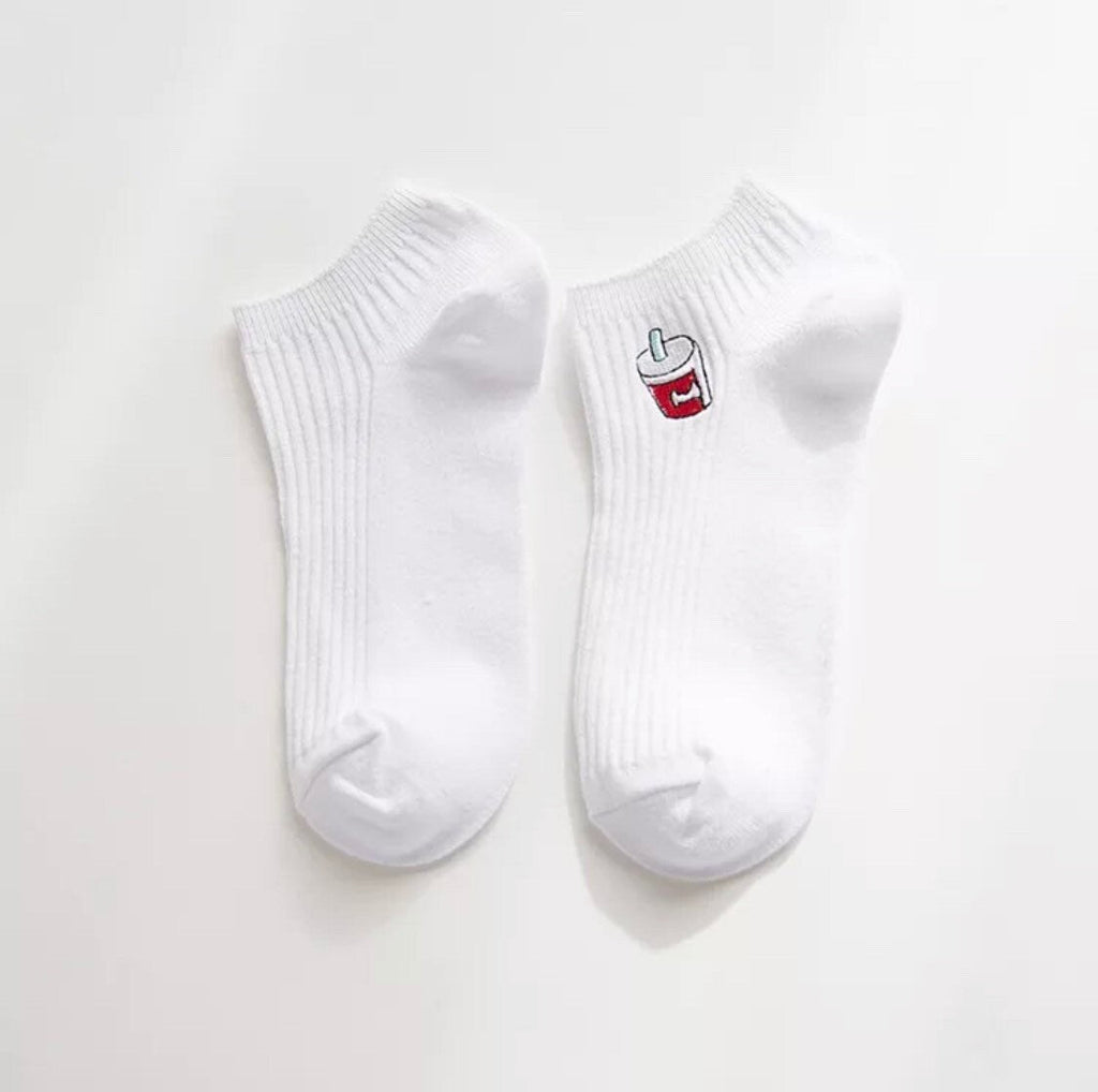 Miss June’s | 1 pair cotton socks｜Daily | Cotton | Cute | Ankle | Designed | Embroidered | Gift Idea | Casual | Comfortable | Women’s
