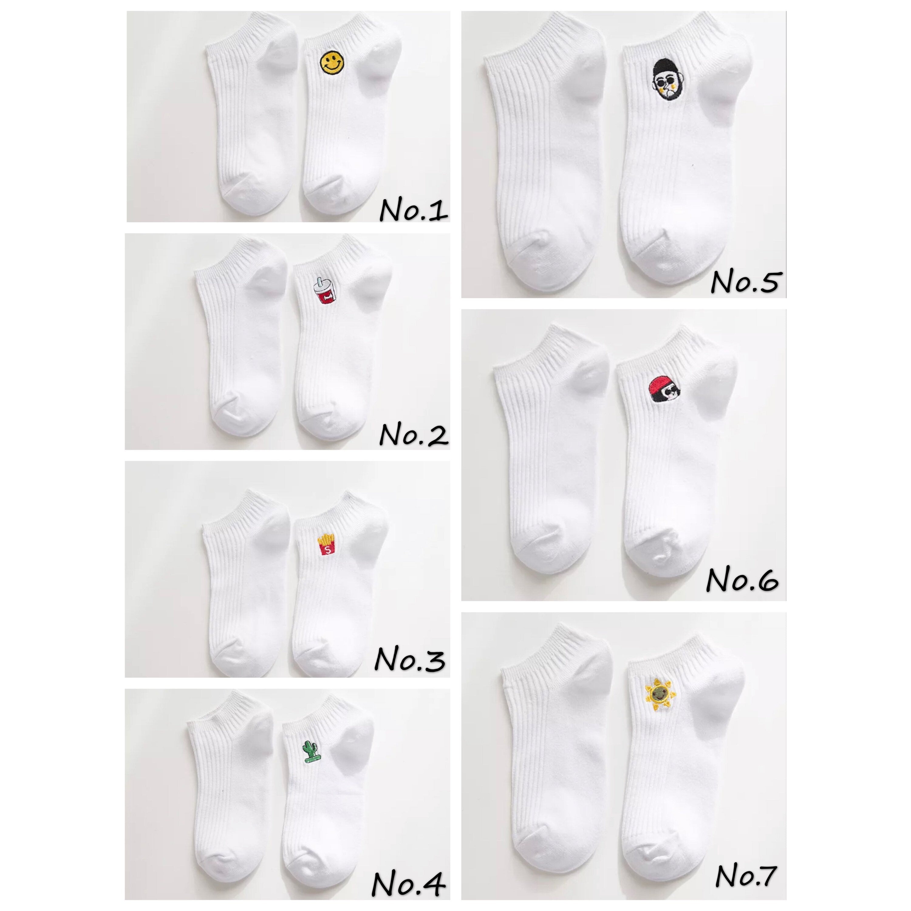 Miss June’s | 1 pair cotton socks｜Daily | Cotton | Cute | Ankle | Designed | Embroidered | Gift Idea | Casual | Comfortable | Women’s