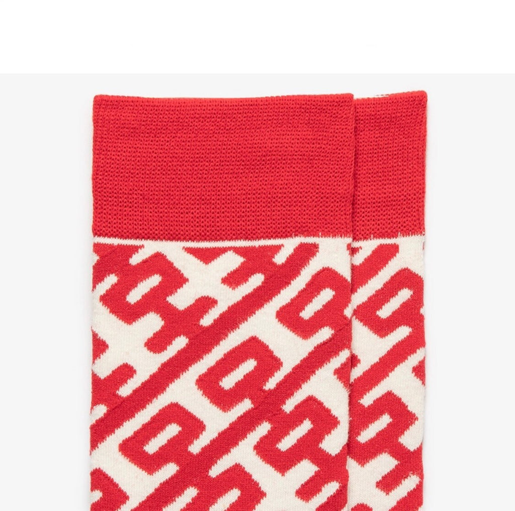 Miss June’s｜1 Pair designer cotton socks| Creative| Colorful | Cool | Patterned | Geometric socks| Unisex socks | Casual |