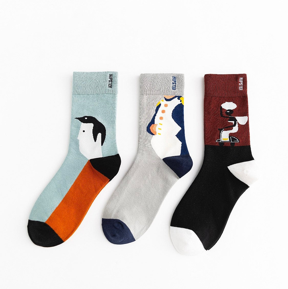 Miss June’s | Set 3 pairs cotton socks｜Creative | Colorful | Cool | Patterned | Designed | Unisex | Gift Idea | Art | Comfort | Women