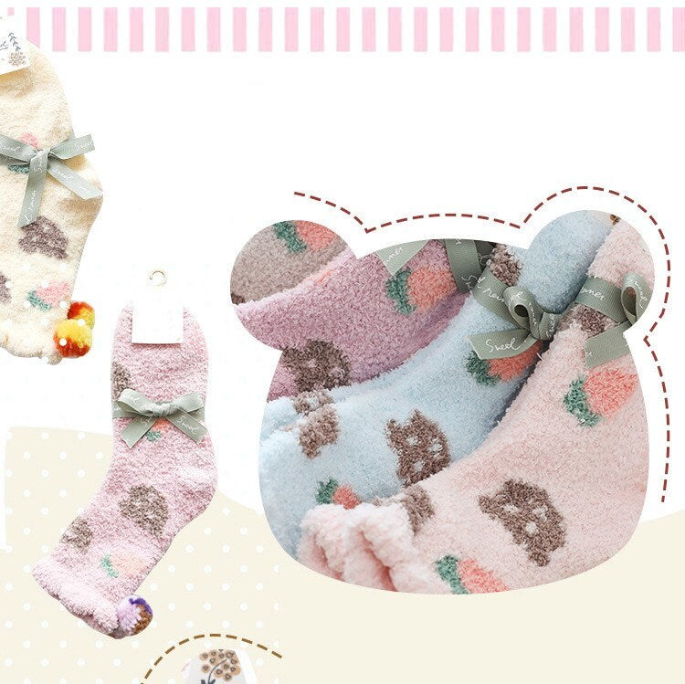 Miss June’s | Women’s | 1 pair | Floor socks | Cute | Fuzzy | Home wear | Warm | Soft | Gift Idea | Casual | Cozy | Comfort | Winter|Cozy