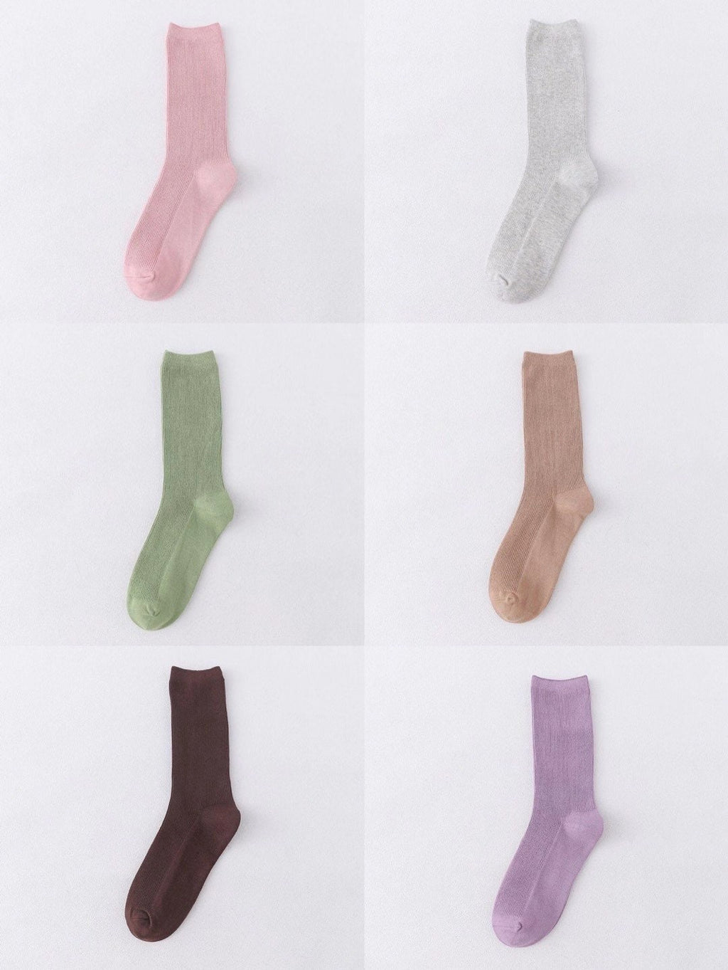 Miss June’s | Women’s | 1 pair cotton socks｜Daily | Natural | Soft | Designed | Solid color | Gift Idea | Casual | Stylish | Comfortable