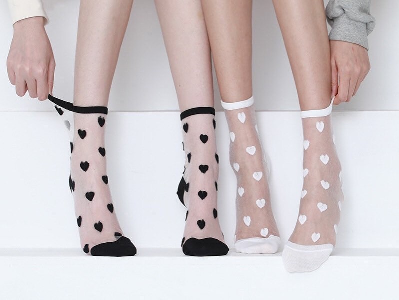 Miss June’s | Women’s Glass Silk-like Transparent socks | Cute | Colorful | Summer | Designed | Gift Idea | Casual | Comfortable |