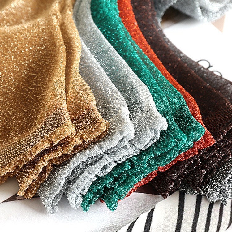 Miss June’s | Women’s Metallic Glass Silk-like Transparent socks | Cute | Colorful | Summer | Designed | Gift Idea | Casual | Comfortable