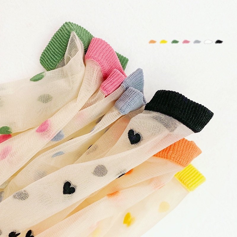 Miss June’s | Women’s Glass Silk-like Transparent socks | Cute | Colorful | Summer | Designed | Gift Idea | Casual | Comfortable |