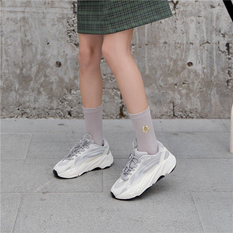 Miss June’s | Women’s | 1 Pair of cotton socks｜Creative | Embroidered | Cool | Patterned | Designed | Gift Idea | Casual | Comfortable