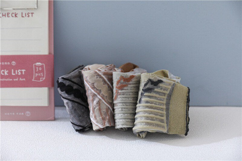 Miss June’s | Women’s Glass Silk-like Transparent socks | Cute | Colorful | Summer | Patterned | Gift Idea | Casual | Comfortable |Art|