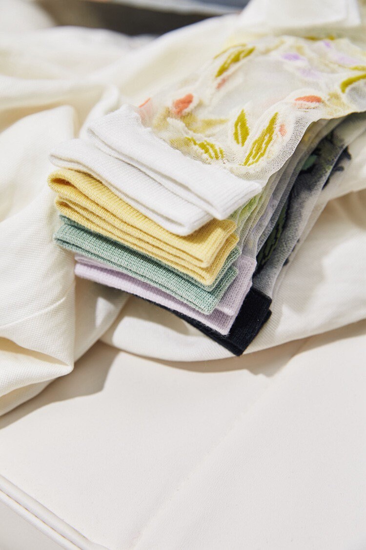 Miss June’s | Women’s Glass Silk-like Transparent socks | Cute | Colorful | Summer | Patterned | Gift Idea | Casual | Comfortable |Art|