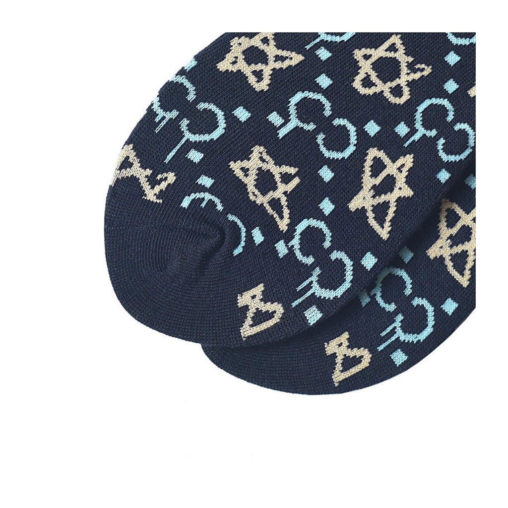 Miss June’s｜1 Pair designer cotton socks| Creative| Colorful | Cool | Patterned | Geometric socks| Unisex socks | Casual |