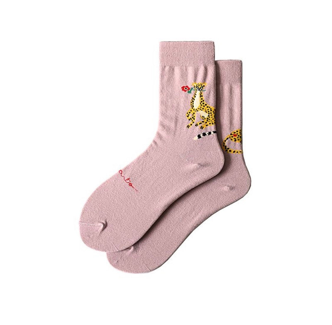 Miss June’s｜1 Pair designer cotton socks| Creative| Colorful | Cool | Patterned | Geometric socks| Unisex socks | Casual |