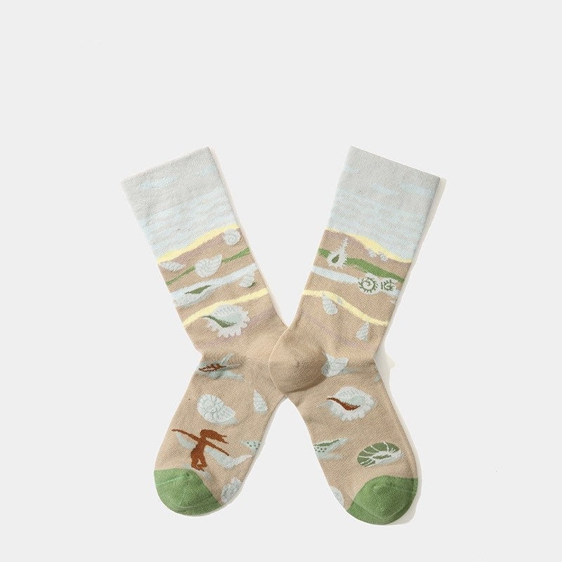 Miss June’s| 1 pair | women’s cotton socks | | Cool | Creative | Cute | Colorful | Patterned| Art socks | Abstract | Gift Idea |Casual|