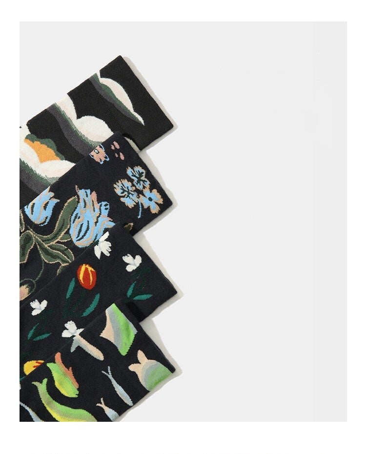 Miss June’s| 1 pair | women’s cotton socks | | Cool | Creative | Cute | Colorful | Patterned| Art socks | Abstract | Gift Idea |Casual|