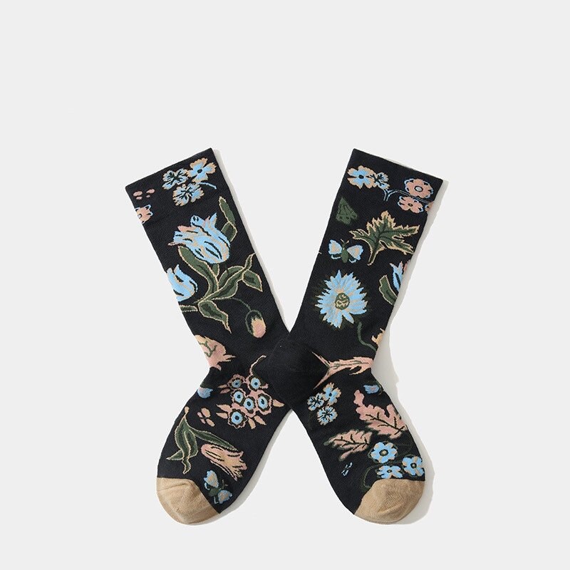 Miss June’s| 1 pair | women’s cotton socks | | Cool | Creative | Cute | Colorful | Patterned| Art socks | Abstract | Gift Idea |Casual|