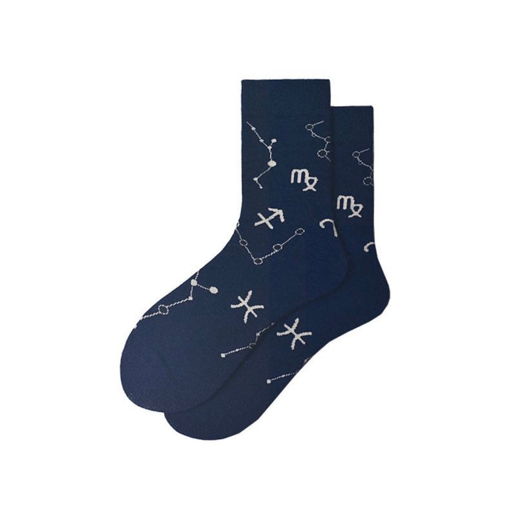 Miss June’s｜1 Pair designer cotton socks| Creative| Colorful | Cool | Patterned | Geometric socks| Unisex socks | Casual |