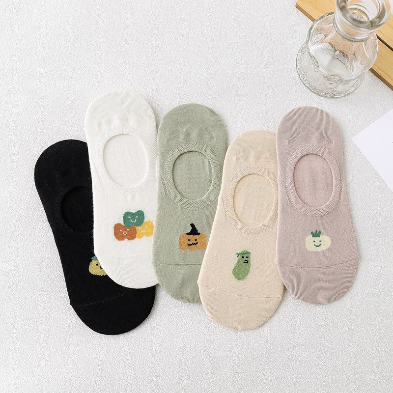 Miss June’s | Women’s 1 pair cotton ankle socks｜fruits | Soft | Daily | Cute  | Designed | Invisible | Gift Idea | Casual | Comfortable |