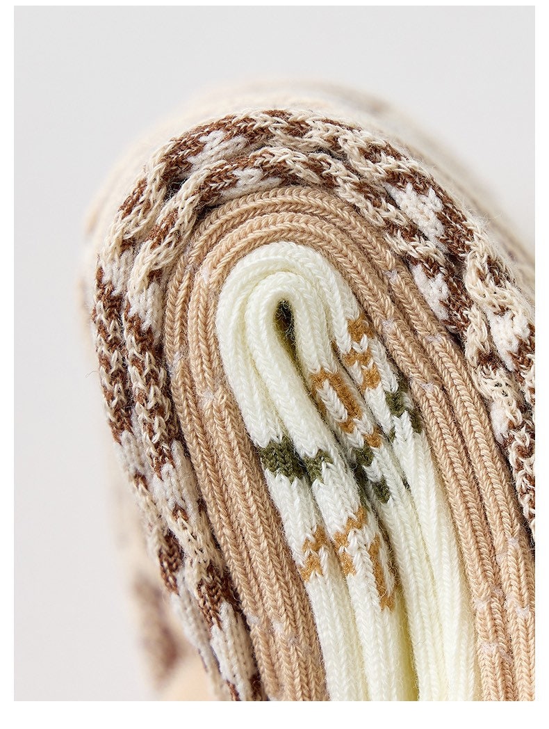 Miss June’s | Set of 3 pairs cotton socks | Cute | Pink | daily | Patterned | Designed | Women | Gift Idea | Casual | Stylish | Comfortable