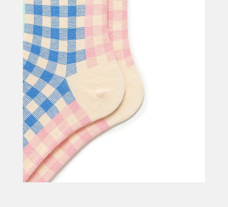 Miss June’s｜1 Pair designer cotton socks| Creative| Colorful | Cool | Patterned | Geometric socks| Unisex socks | Casual |