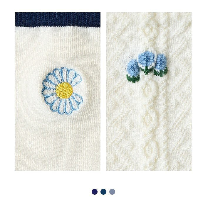 Miss June’s | Set of 3 pairs cotton socks | Cute | Pink | daily | Patterned | Designed | Women | Gift Idea | Casual | Stylish | Comfortable