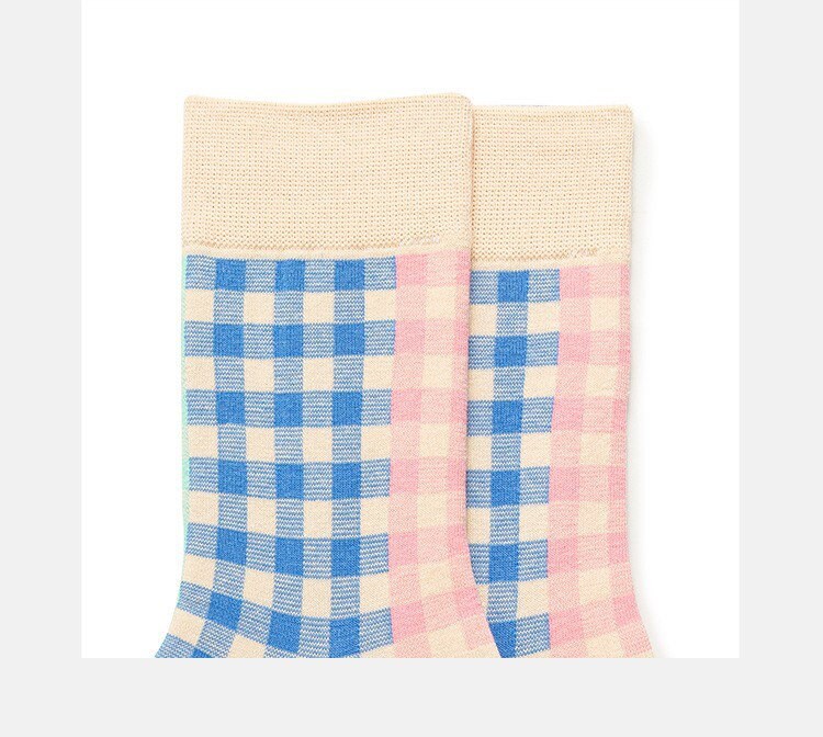 Miss June’s｜1 Pair designer cotton socks| Creative| Colorful | Cool | Patterned | Geometric socks| Unisex socks | Casual |