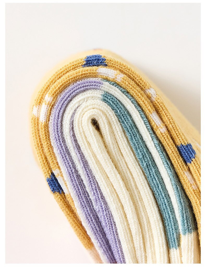 Miss June’s | Set of 3 pairs cotton socks | Cute | Pink | daily | Patterned | Designed | Women | Gift Idea | Casual | Stylish | Comfortable