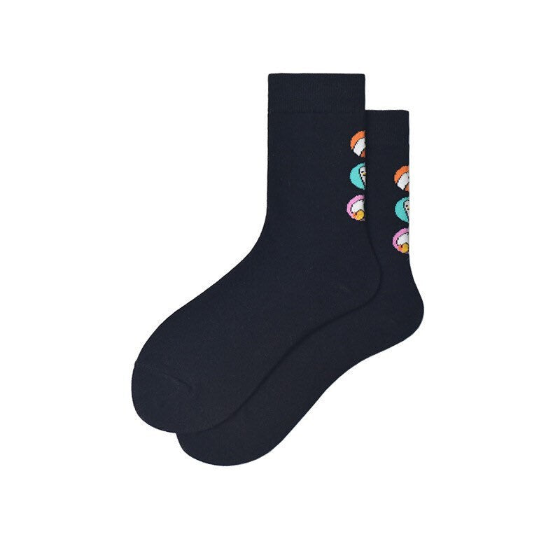 Miss June’s｜1 Pair designer cotton socks| Creative| Colorful | Cool | Patterned | Geometric socks| Unisex socks | Casual |