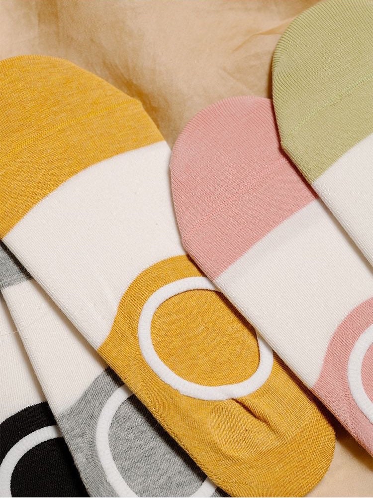 Miss June’s | Women’s 1 pairs cotton No-Show socks｜Summer | Patented | Daily | Cute  | Designed | Embroidered | Gift Idea | Comfortable |