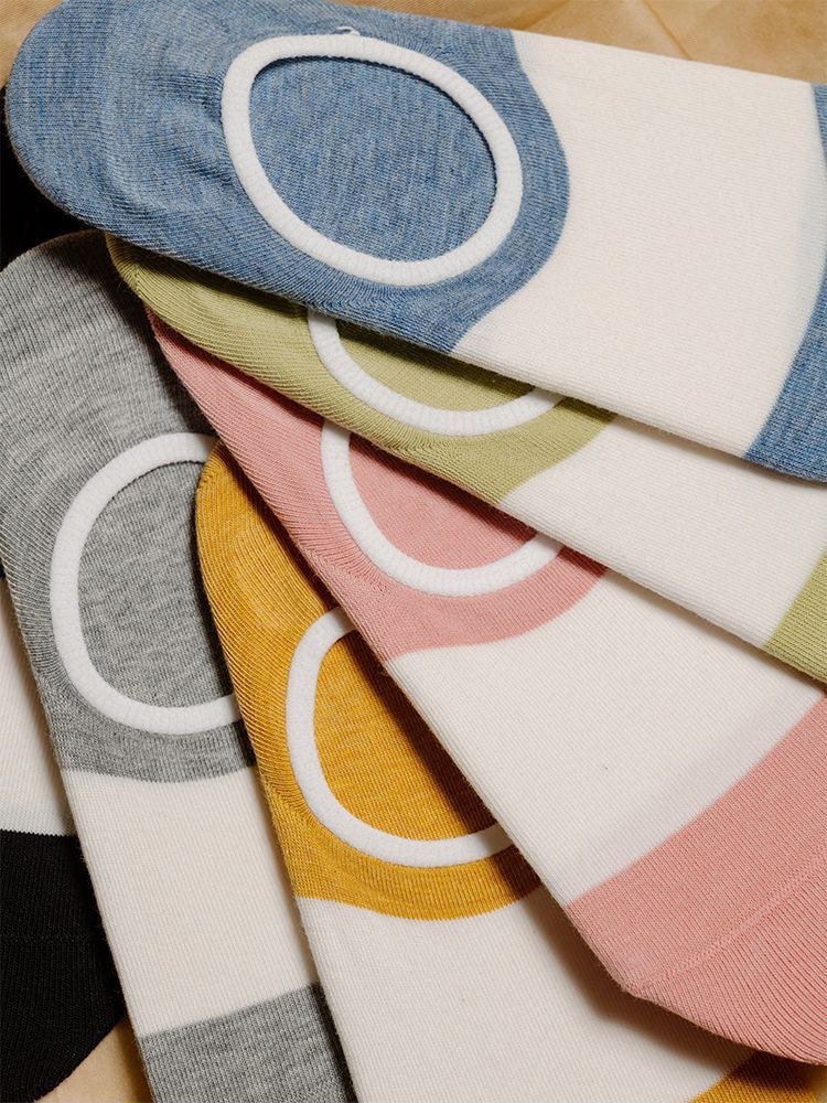 Miss June’s | Women’s 1 pairs cotton No-Show socks｜Summer | Patented | Daily | Cute  | Designed | Embroidered | Gift Idea | Comfortable |