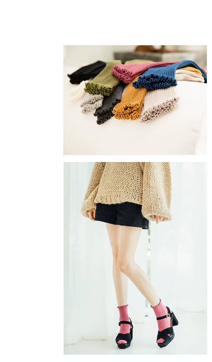 Miss June’s | Women’s | 1 pair cotton socks｜Daily | Cute | Soft |  | Solid color | Gift Idea | Casual | Comfortable | skirt | Loafer