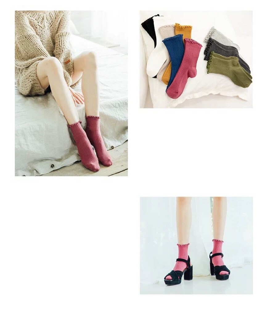 Miss June’s | Women’s | 1 pair cotton socks｜Daily | Cute | Soft |  | Solid color | Gift Idea | Casual | Comfortable | skirt | Loafer