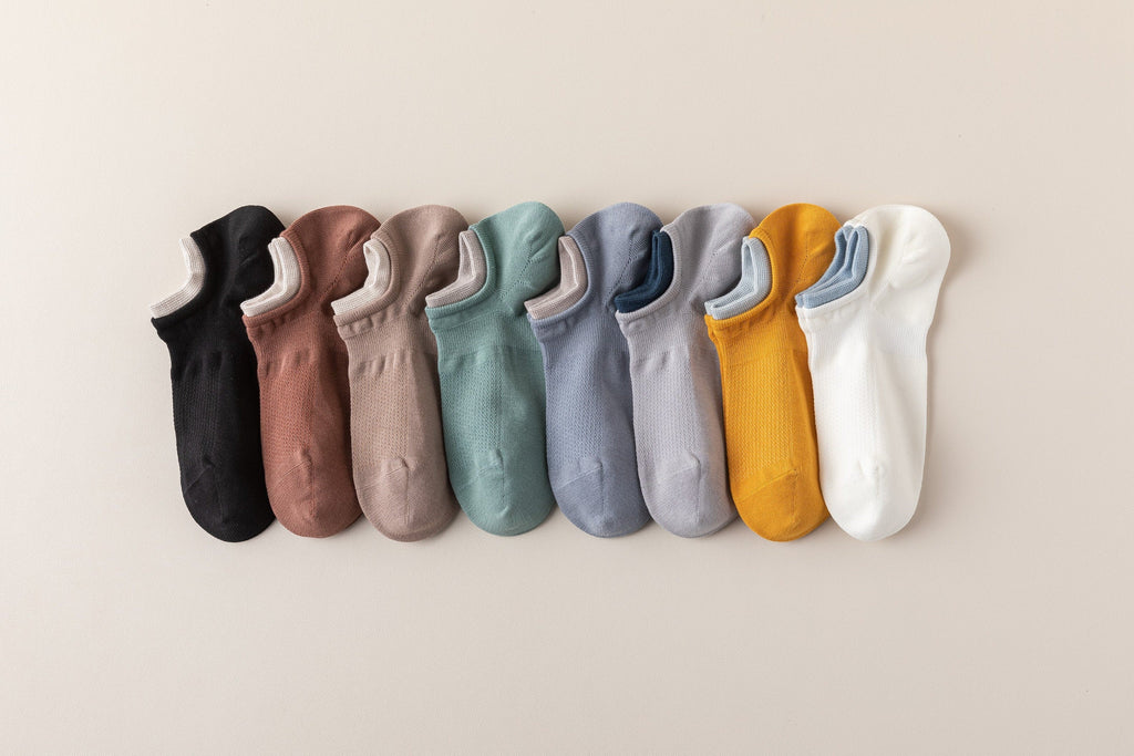 Miss June’s | Men’s | 1 pair Cotton ankle socks | No show | Daily | Natural | Soft  | Solid color | Gift Idea | Casual | Summer