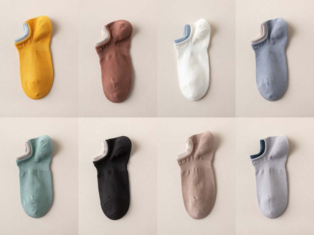 Miss June’s | Men’s | 1 pair Cotton ankle socks | No show | Daily | Natural | Soft  | Solid color | Gift Idea | Casual | Summer