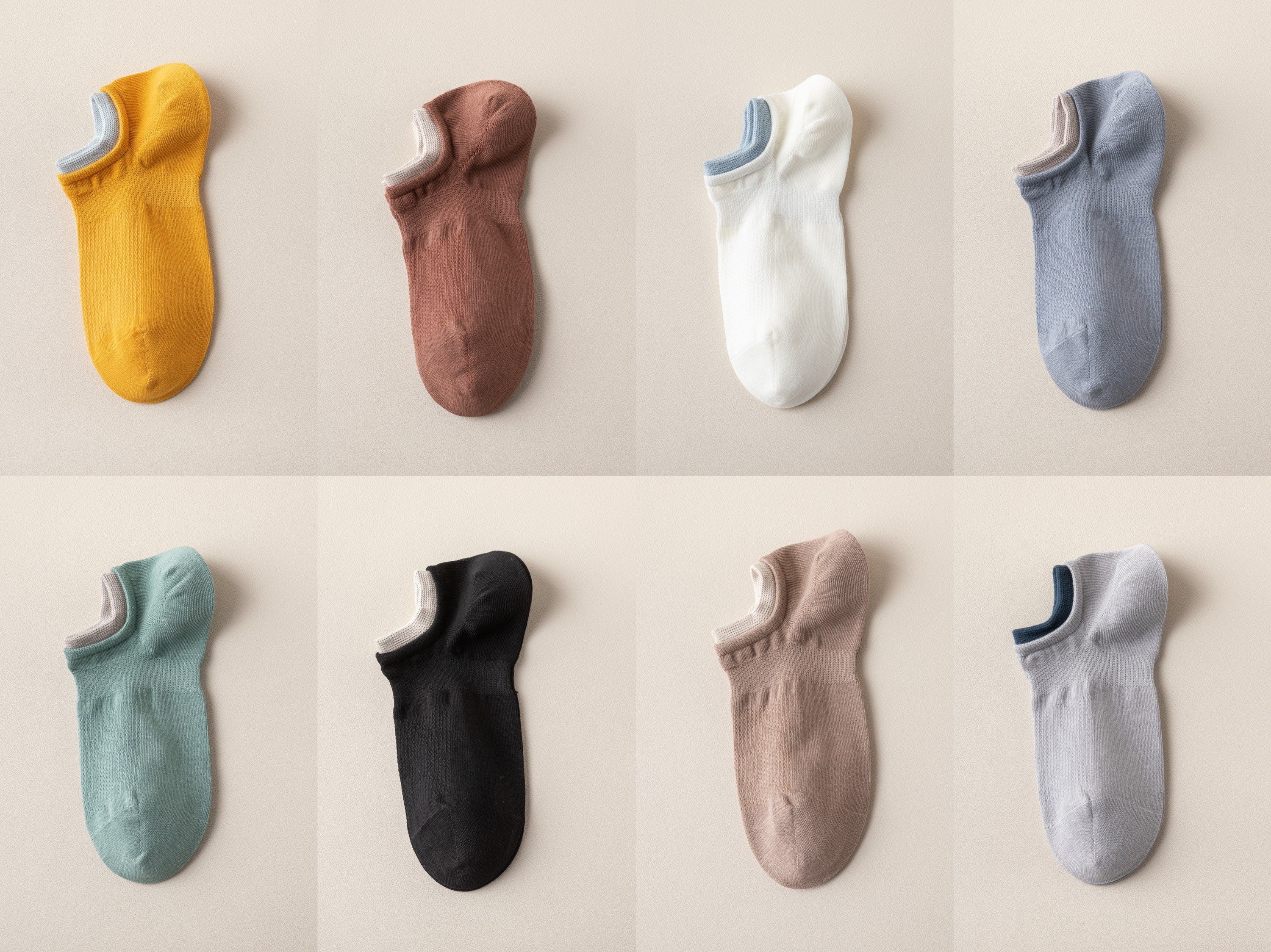 Miss June’s | Men’s | 1 pair Cotton ankle socks | No show | Daily | Natural | Soft  | Solid color | Gift Idea | Casual | Summer