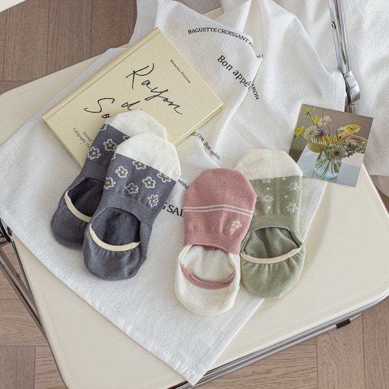 Miss June’s | Women’s | 1 pair cotton invincible socks｜Daily | Soft |  | Solid color | Gift Idea | Casual | Comfortable | summer | Light