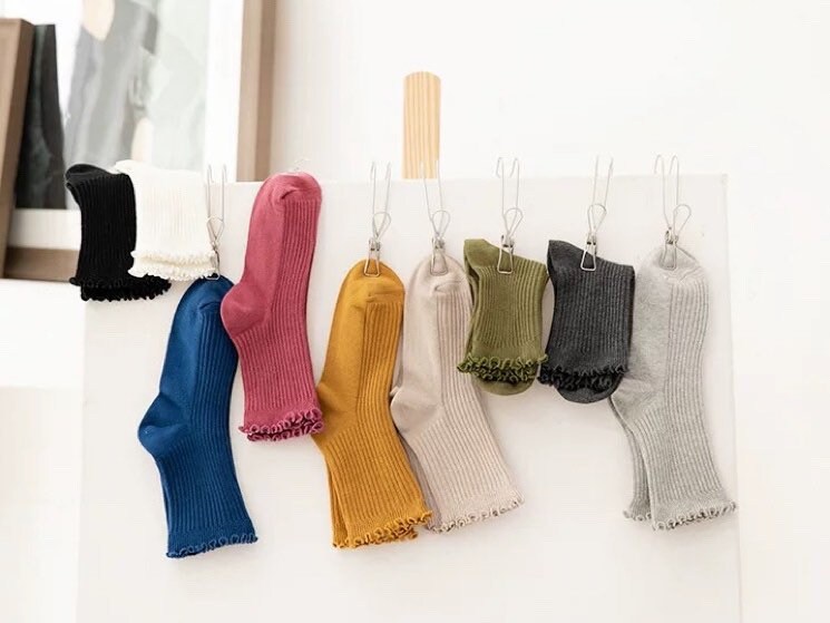 Miss June’s | Women’s | 1 pair cotton socks｜Daily | Cute | Soft |  | Solid color | Gift Idea | Casual | Comfortable | skirt | Loafer