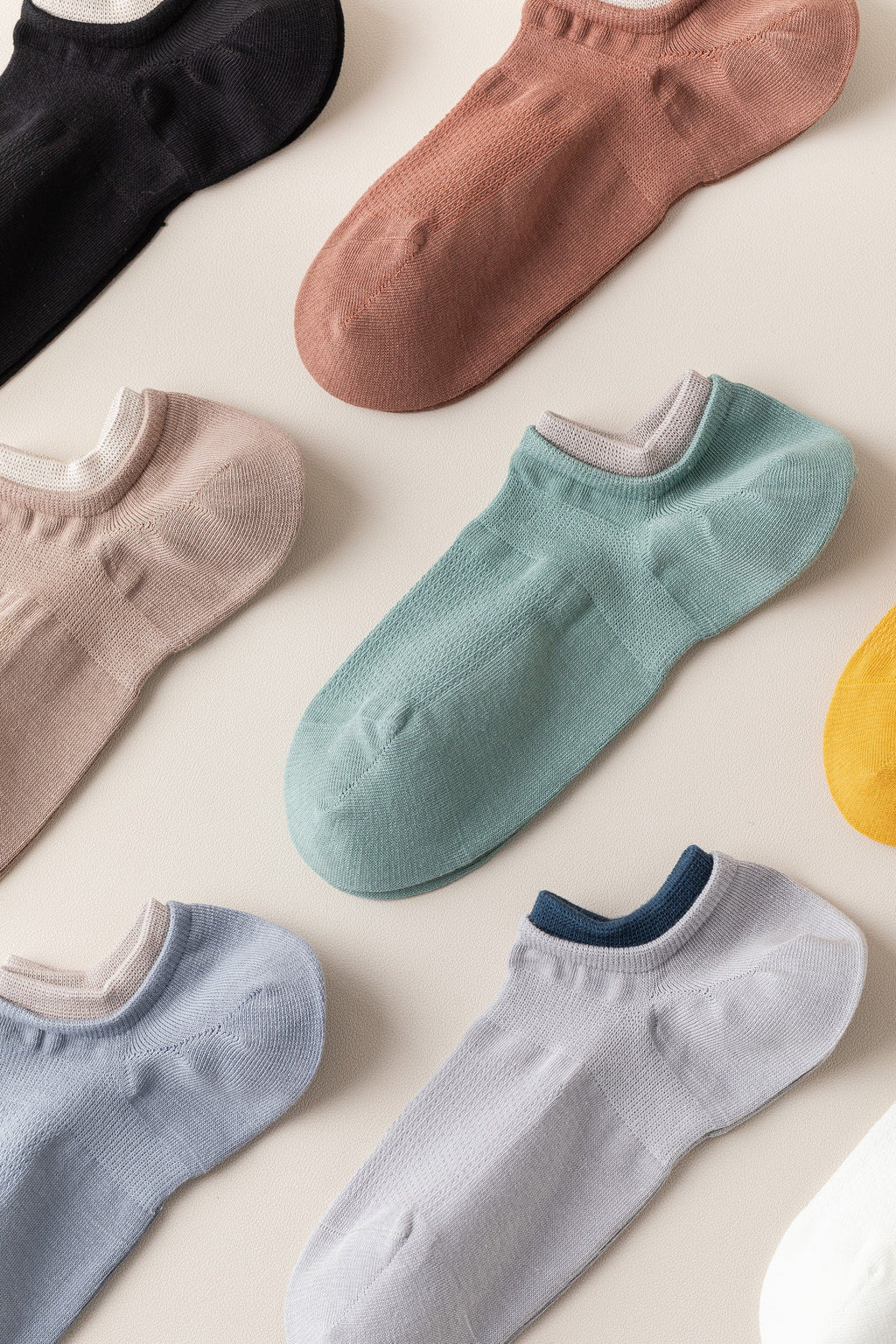 Miss June’s | Men’s | 1 pair Cotton ankle socks | No show | Daily | Natural | Soft  | Solid color | Gift Idea | Casual | Summer