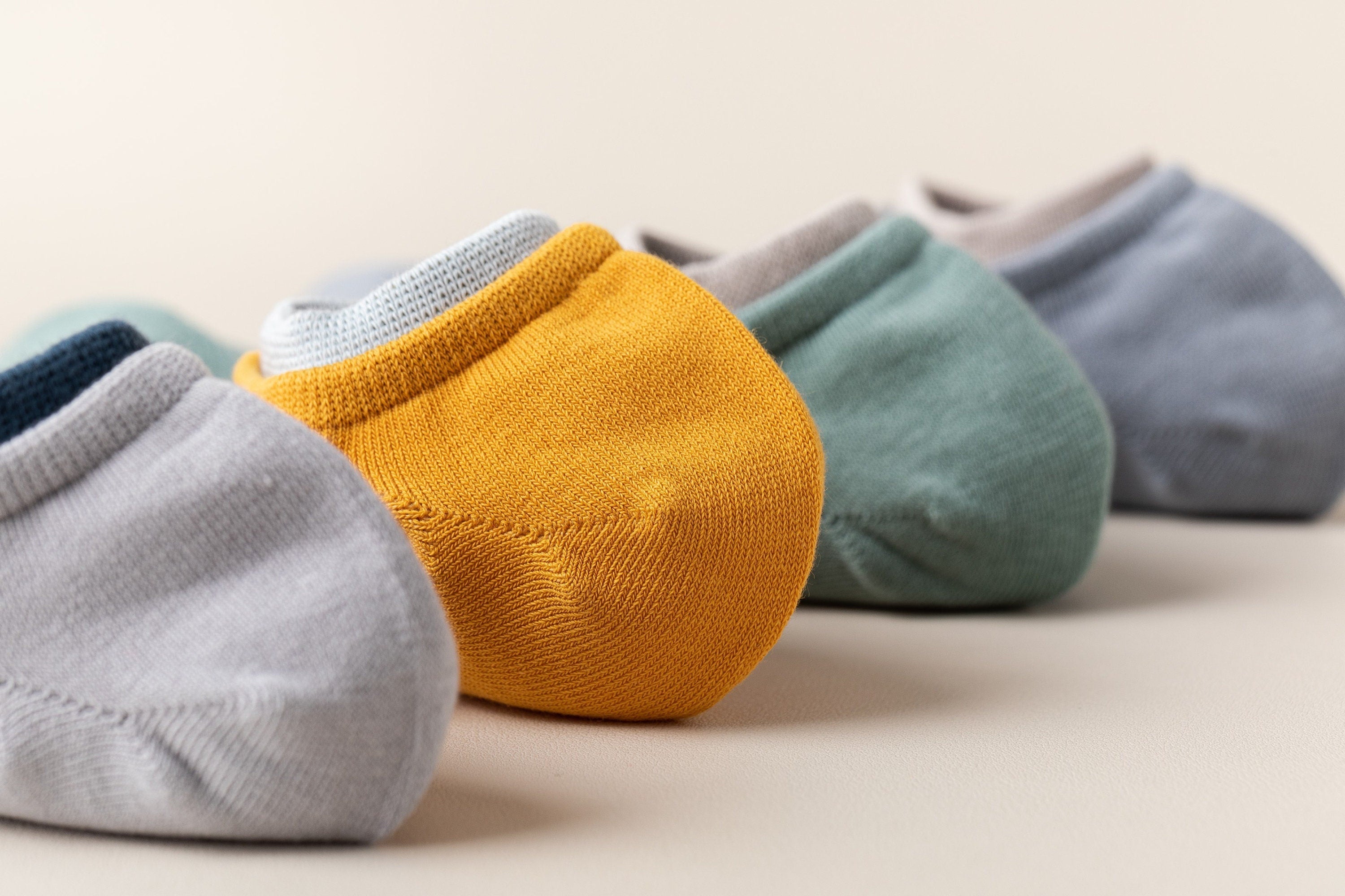 Miss June’s | Men’s | 1 pair Cotton ankle socks | No show | Daily | Natural | Soft  | Solid color | Gift Idea | Casual | Summer