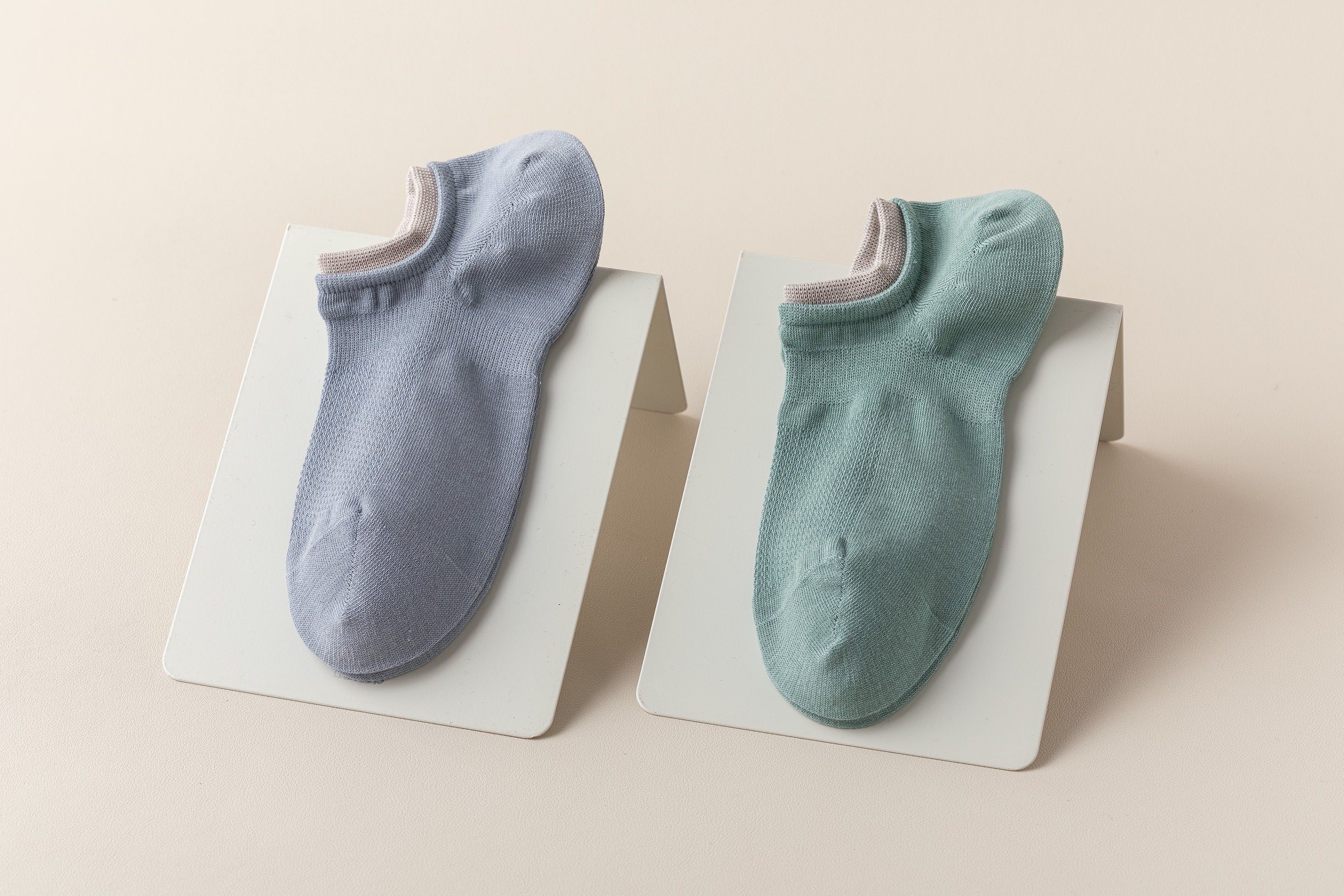 Miss June’s | Men’s | 1 pair Cotton ankle socks | No show | Daily | Natural | Soft  | Solid color | Gift Idea | Casual | Summer