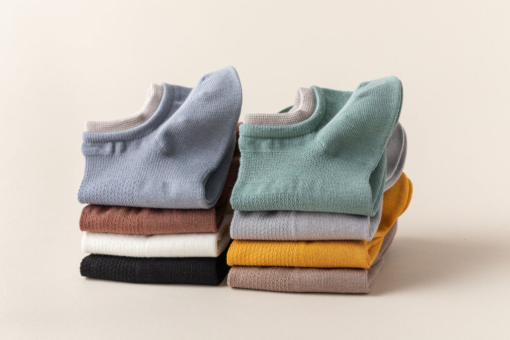 Miss June’s | Men’s | 1 pair Cotton ankle socks | No show | Daily | Natural | Soft  | Solid color | Gift Idea | Casual | Summer