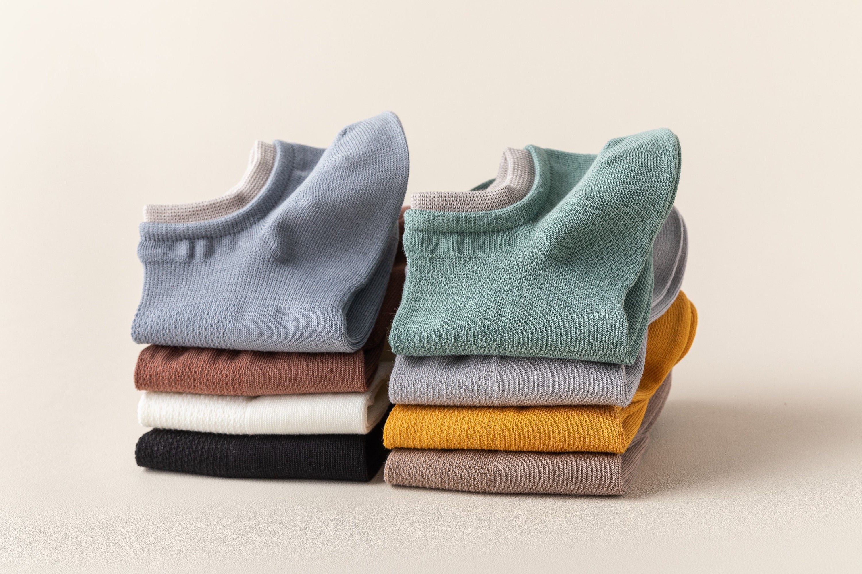 Miss June’s | Men’s | 1 pair Cotton ankle socks | No show | Daily | Natural | Soft  | Solid color | Gift Idea | Casual | Summer