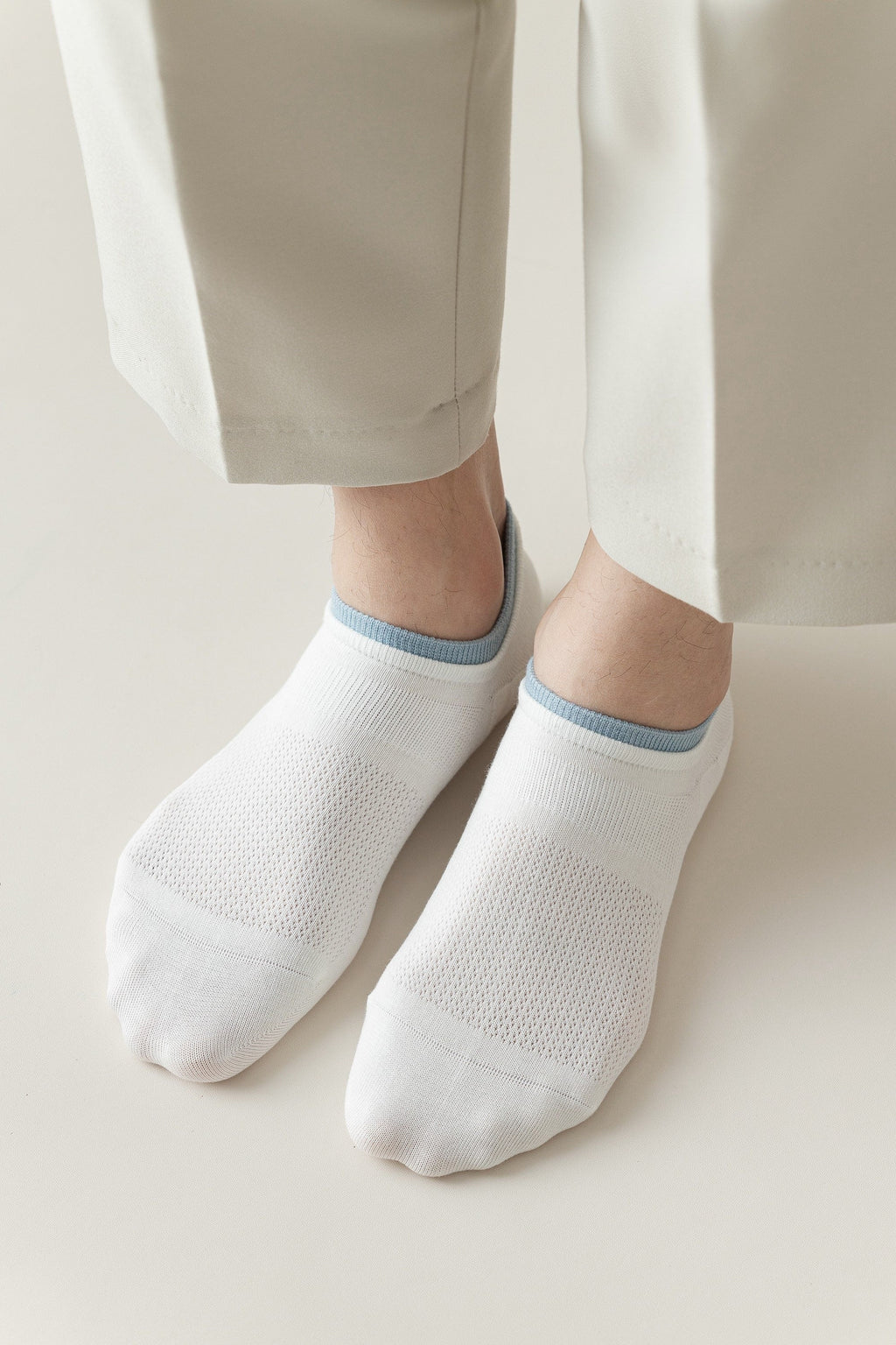 Miss June’s | Men’s | 1 pair Cotton ankle socks | No show | Daily | Natural | Soft  | Solid color | Gift Idea | Casual | Summer