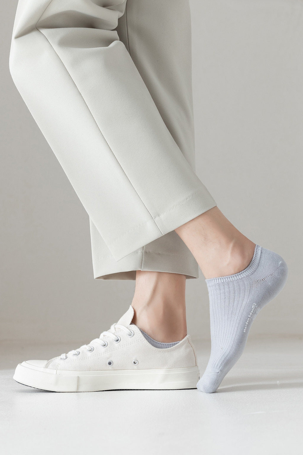 Miss June’s | Men’s | 1 pair Cotton ankle socks | No show | Daily | Natural | Soft  | Solid color | Gift Idea | Casual | Summer