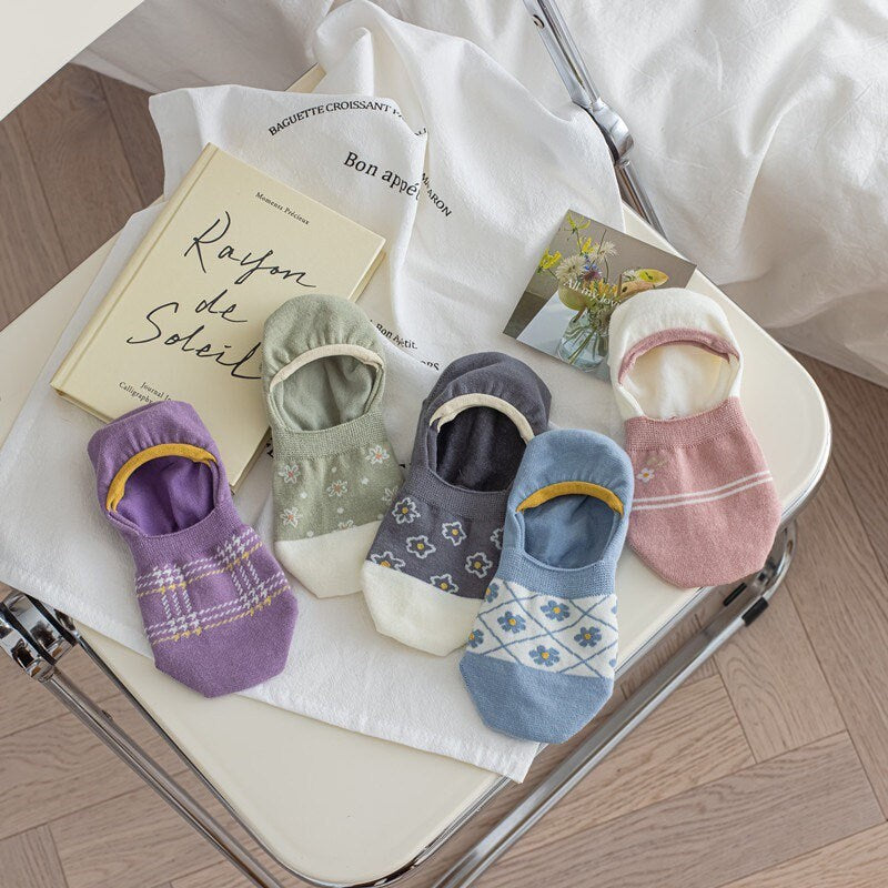 Miss June’s | Women’s | 1 pair cotton invincible socks｜Daily | Soft |  | Solid color | Gift Idea | Casual | Comfortable | summer | Light