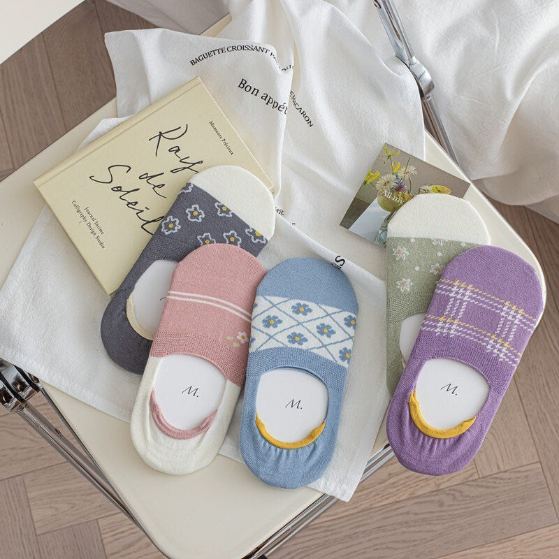 Miss June’s | Women’s | 1 pair cotton invincible socks｜Daily | Soft |  | Solid color | Gift Idea | Casual | Comfortable | summer | Light